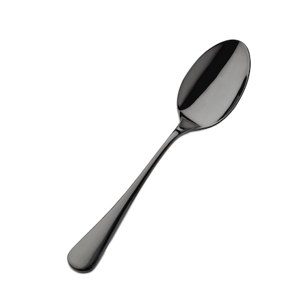 Bon Chef Como, Table Serving Spoon, Mirror Finish, 18/10, 8.5" - Black , set of 12 S4004B
